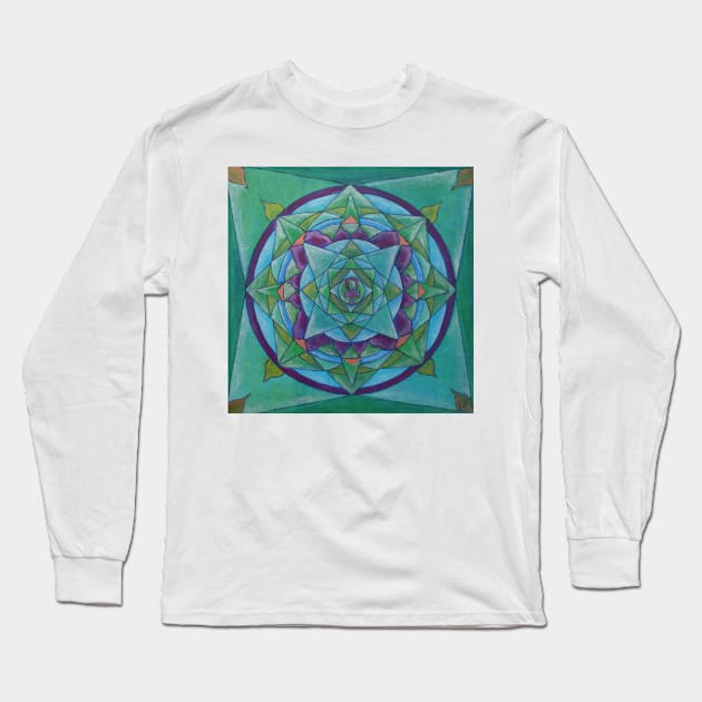 Follow your heart free-hand mandala Long Sleeve T-Shirt by Renart